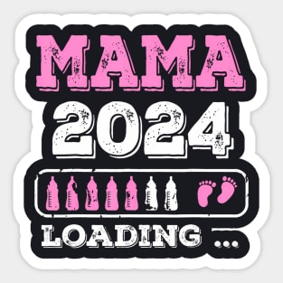 Mama Est 2024 Promoted To Mommy Mothers Day Mom To Be 2024 Sticker